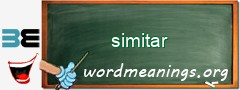WordMeaning blackboard for simitar